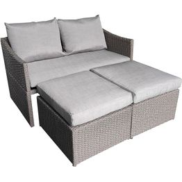 Sohvaryhmä Sparti 2-istuttava sohva + 2 rahia harmaa