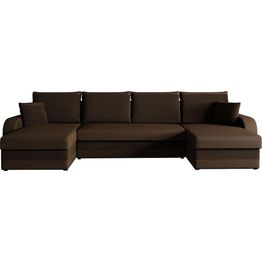 Vuodesohva tupladivaanilla ja säilytyksellä Alvared 4 ist sametti ruskea