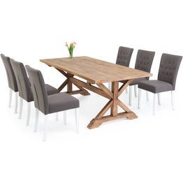 Ruokailuryhmä Kastehelmi 6:lla Elmer tuolilla