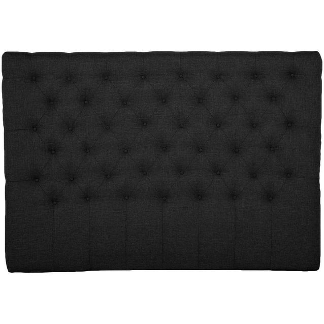 Sängynpääty Manuela tikattu matala 160x180 cm musta