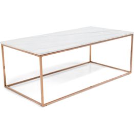 Sohvapöytä Olga 120x60x45 cm valkoinen marmori/kupari