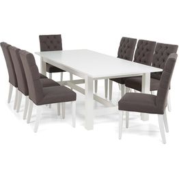 Ruokailuryhmä Scandinavian Choice Altea 8 Jenny tuolia valkoinen