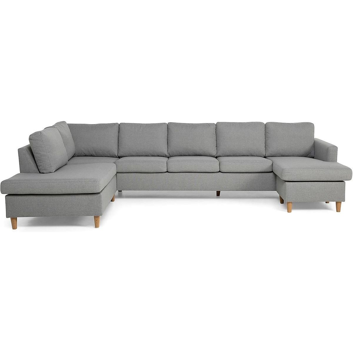 U-sohva Andrarum Zero L 5 ist harmaa vasen