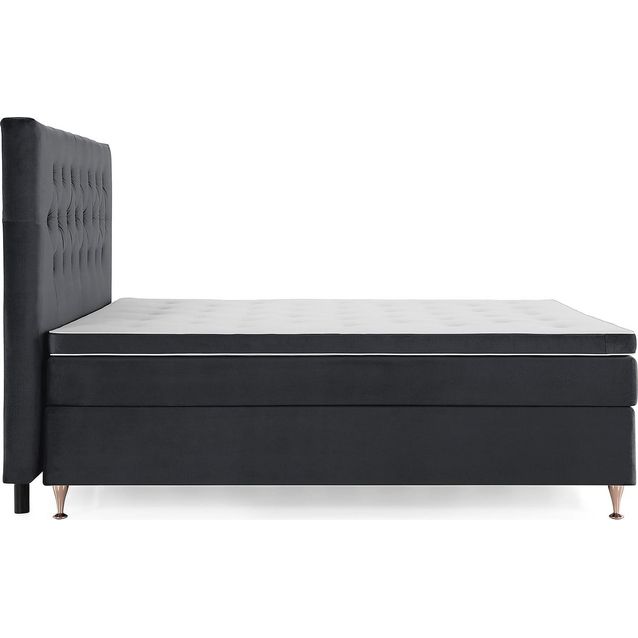 Sänkypaketti Berg & Strand Royal Velvet Keskikova Polyeetteri 180x200cm musta/matala ruusukulta