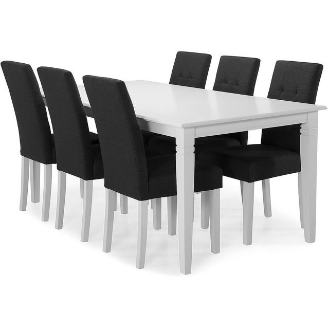 Ruokailuryhmä Scandinavian Choice Hartford 6 Viktor tuolia valkoinen