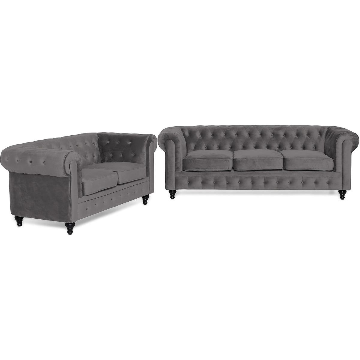 Sohvaryhmä Chesterfield Lyx 5 ist harmaa