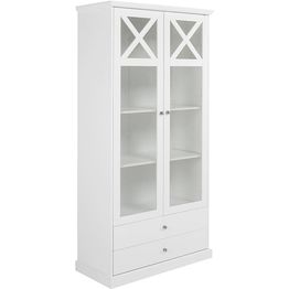 Vitriinikaappi Bloomington Milla 2-ovinen valkoinen