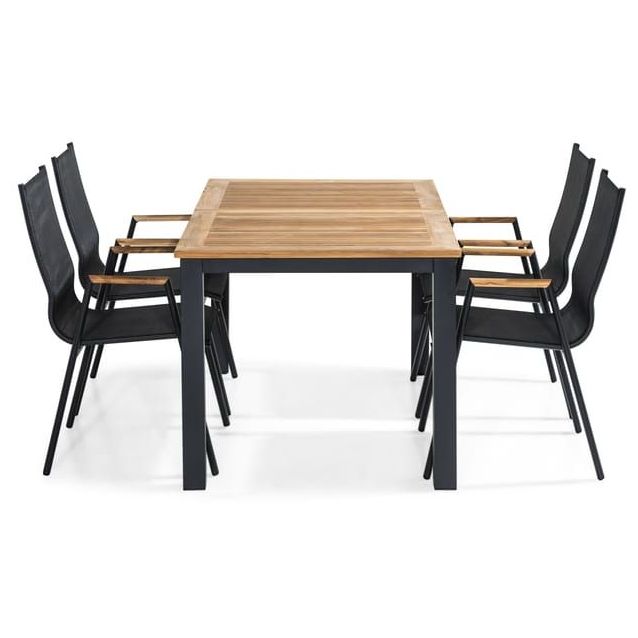 Ruokailuryhmä Las Vegas 152-210x90cm, 4 karmituolia, eri värejä