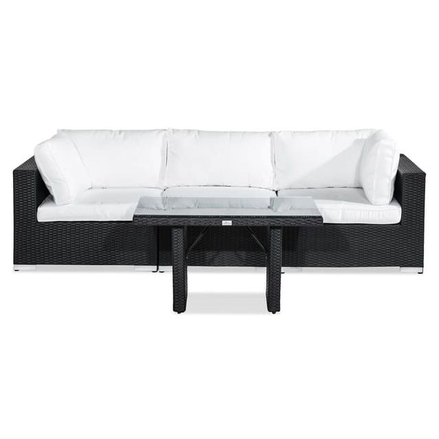 Oleskeluryhmä Bahamas 3, pöytä, musta/valkoinen