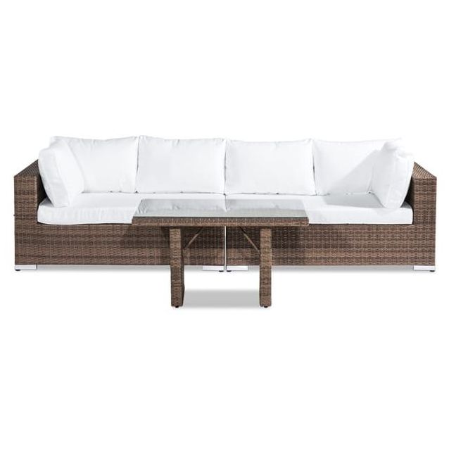 Oleskeluryhmä Bahamas 4, 280cm, pöytä, hiekka/valkoinen