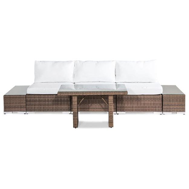 Oleskeluryhmä Bahamas 3, päätypöydät, pöytä, hiekka/valkoinen