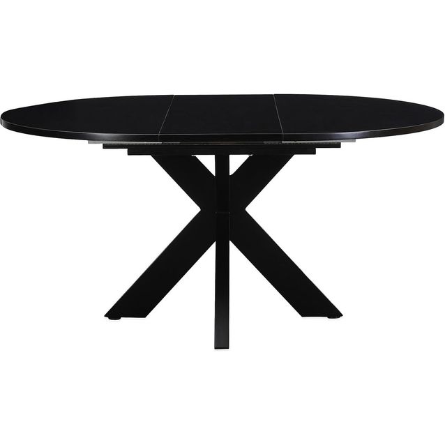 Jatkettava ruokapöytä Bayview 120cm pyöreä musta
