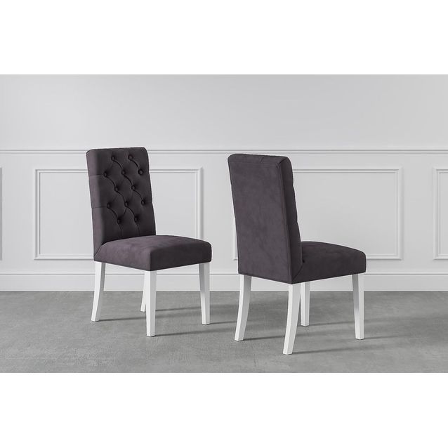 Ruokatuoli Jenny harmaa/valkoinen