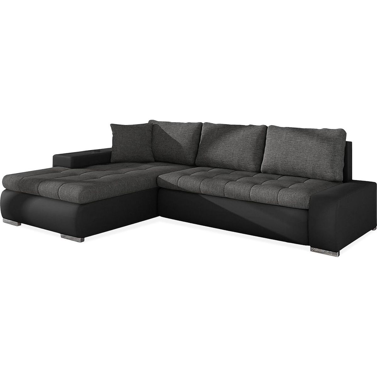 Vuodesohva divaanilla Cerys 3 ist vasen musta/harmaa