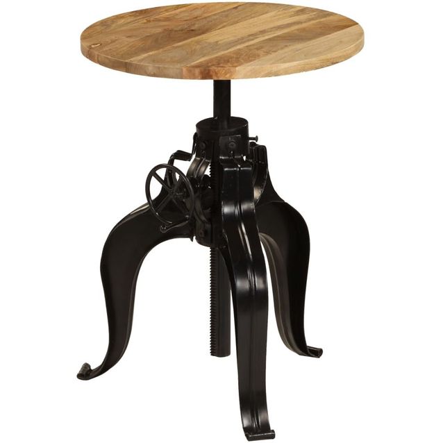 Baaripöytä kiinteä mangopuu 60x(76-110) cm_1