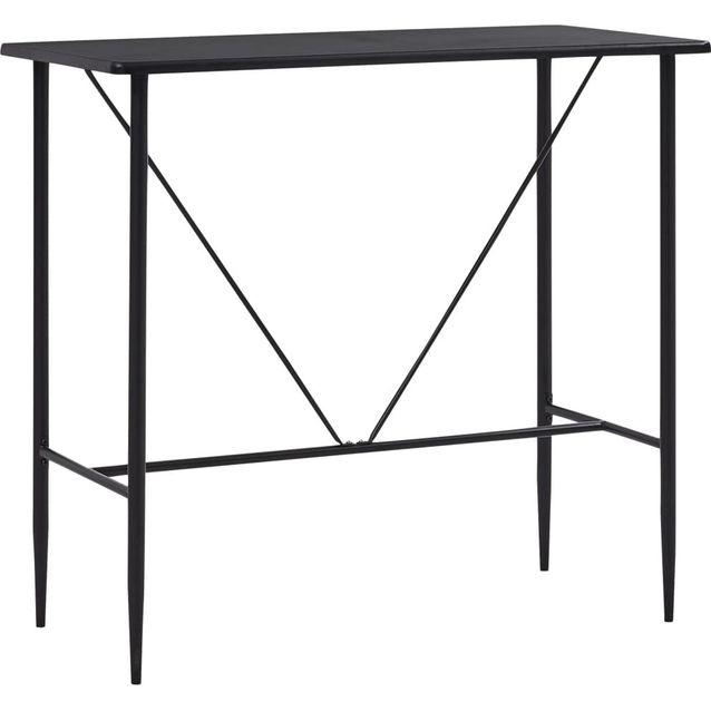 Baaripöytä musta 120x60x110 cm mdf_1