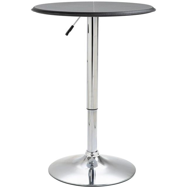 Baaripöytä musta pyöreä 60 cm mdf_1