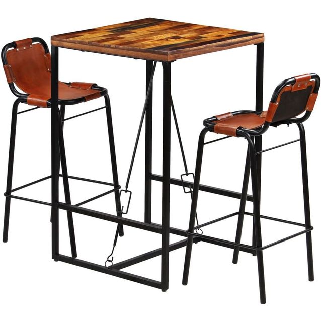 Baariryhmä 3 osaa kierrätetty puu ja aito vuohennahka_1