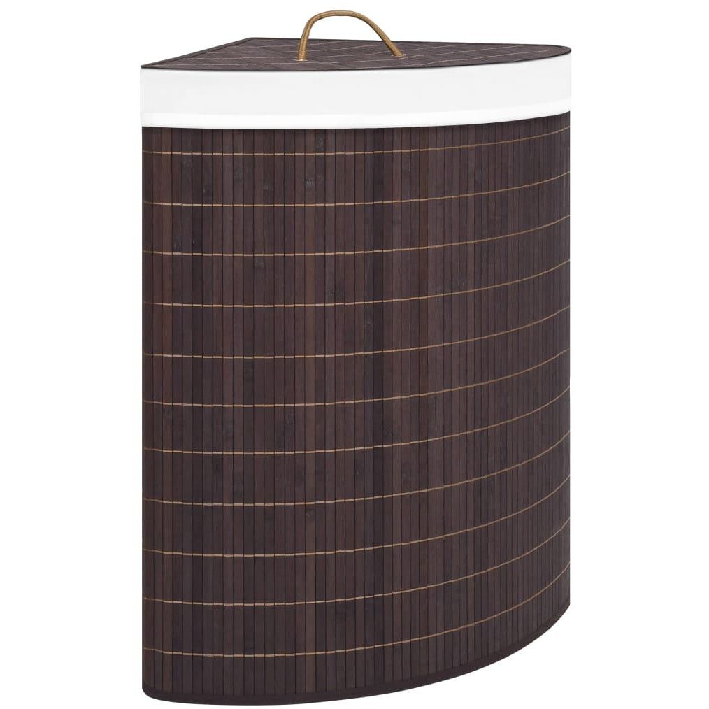 Bambu kulmapyykkikori ruskea 60 l