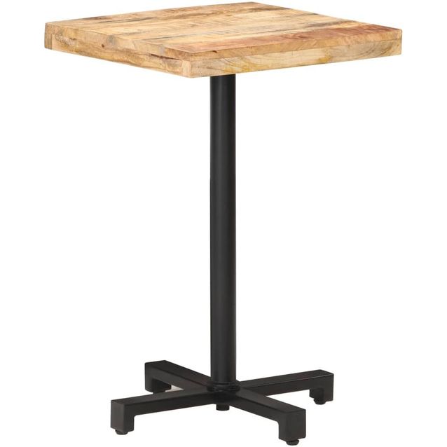 Bistropöytä neliö 50x50x75 cm karkea mangopuu_1