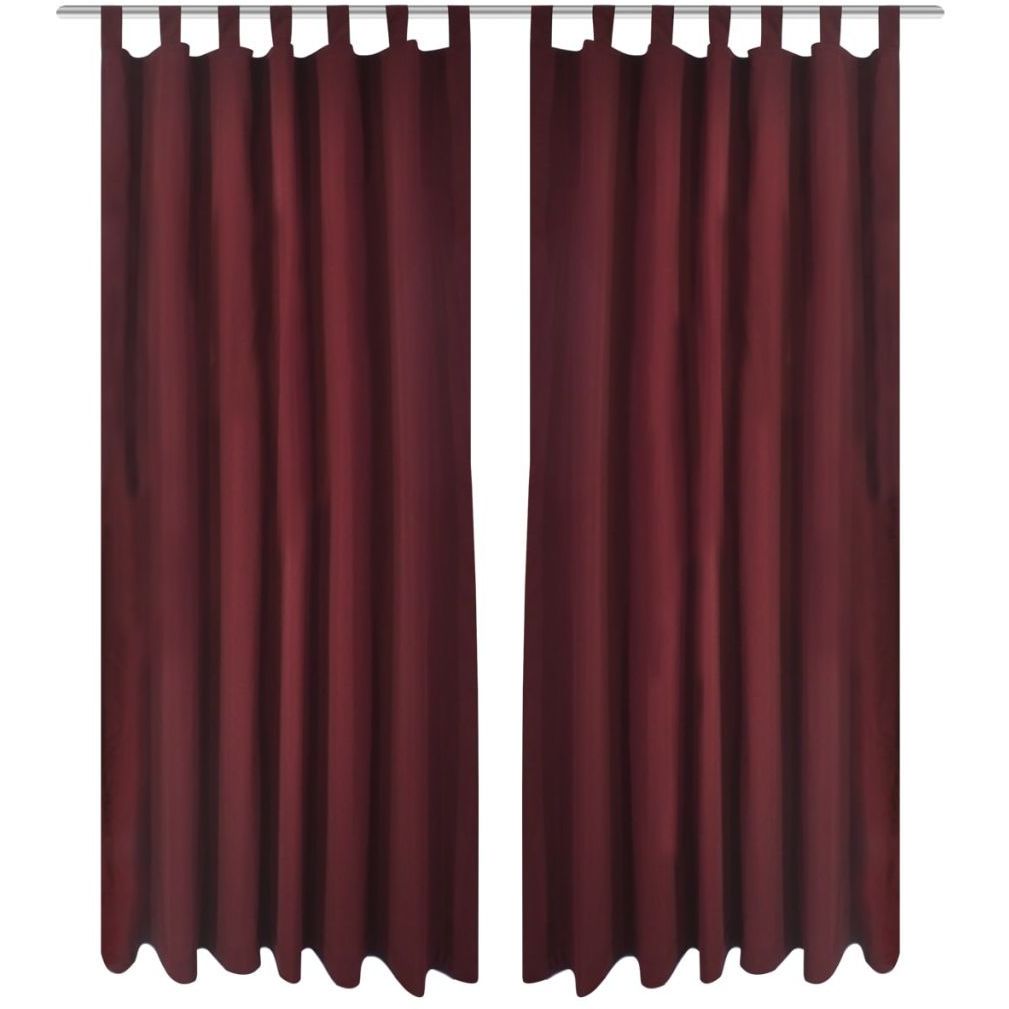 Bordeaux mikro-satiini verhot lenkeillä 2kpl 140 x 175 cm