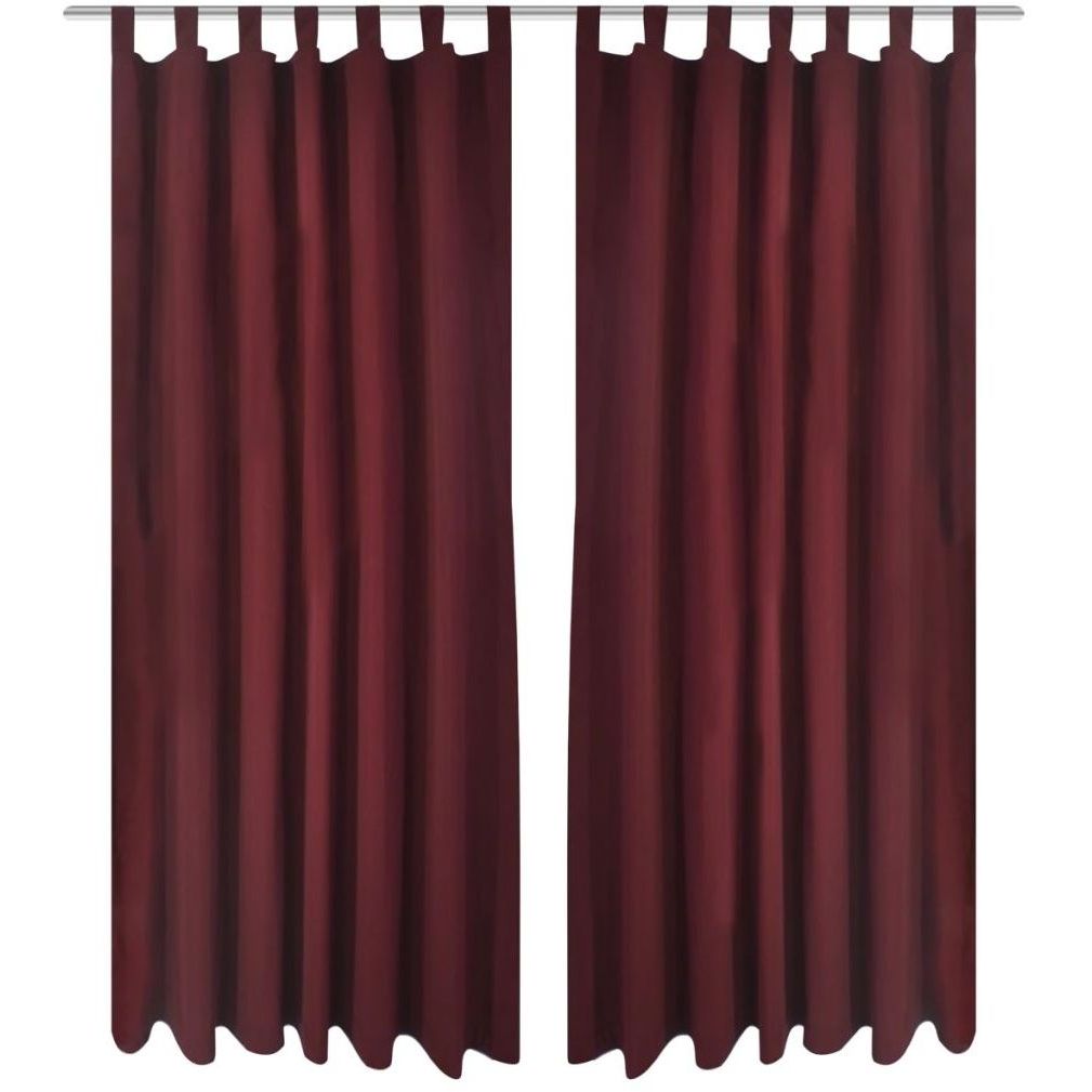 Bordeaux mikro-satiini verhot lenkeillä 2kpl 140 x 245 cm