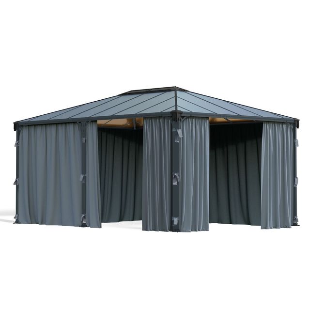 Paviljongin verhosetti Palram-Canopia Milano/Martinique 4300, 3x4.3m, harmaa