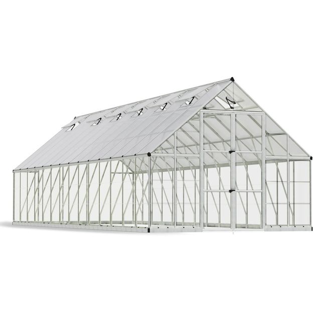 Kasvihuone Palram-Canopia Balance, 25.1m², 10x28ft, hopea