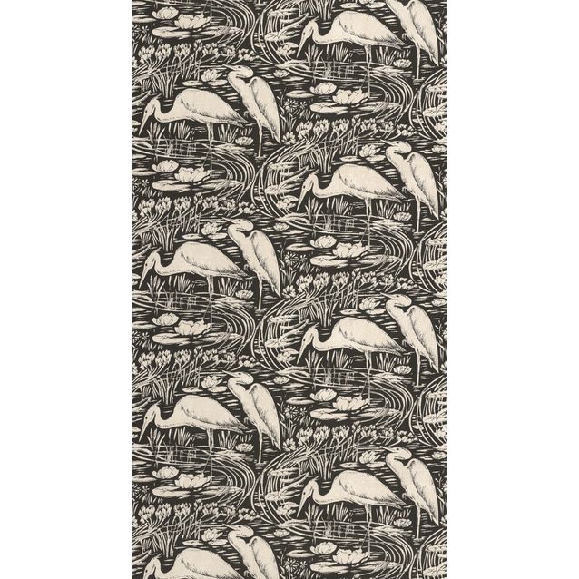 Tapetti Casadeco Euphrate, non-woven, vinyylipinta, Noir Reglisse (89739270)