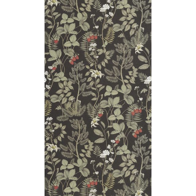 Tapetti Casadeco Strawberry Field Noir Fusain (201219817)
