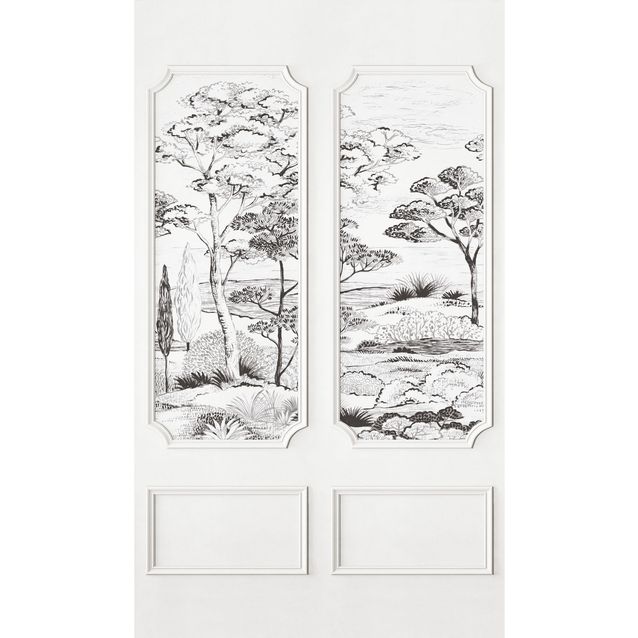 Kuvatapetti Casadeco Cadre Estival Noir Fusain 180x310cm (201409013)