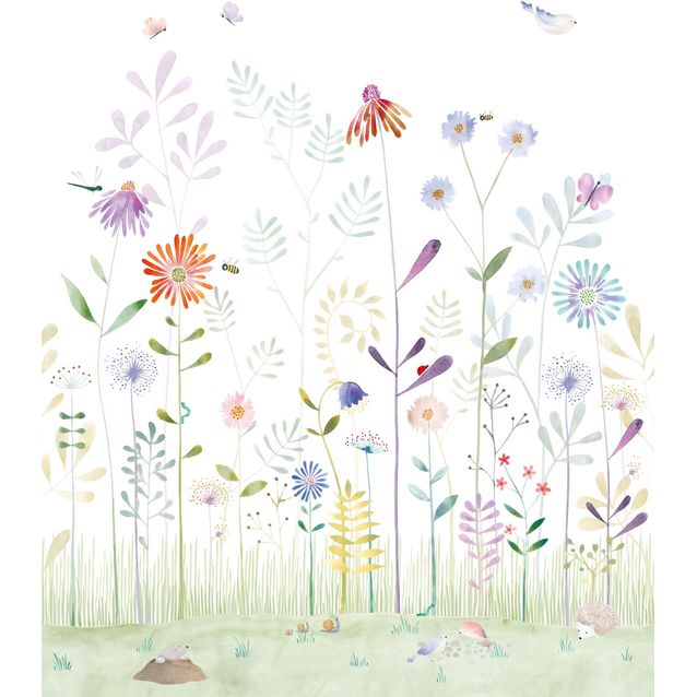 Kuvatapetti Casadeco The Garden Small World With Snail S Bouquet 200x250cm (88287205)