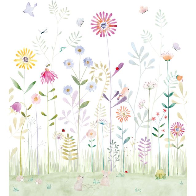 Kuvatapetti Casadeco The Garden Small World With Frog S Bouquet 200x250cm (88297405)