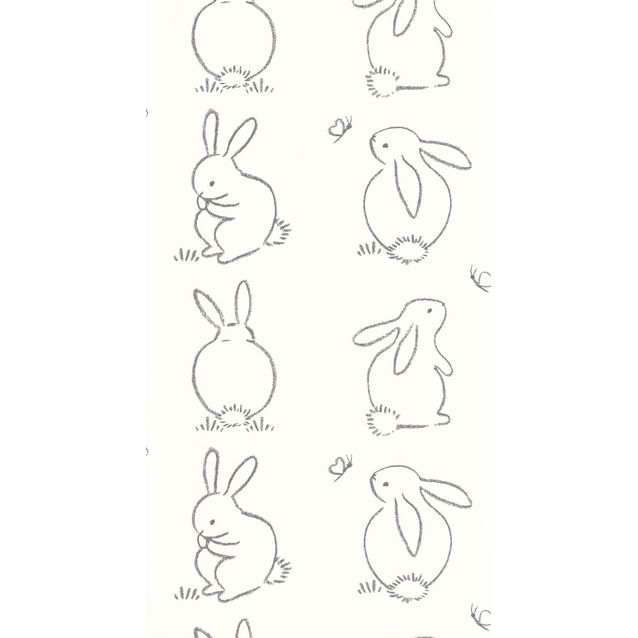Tapetti Casadeco Funny Bunny Noir Graphite (88389050)