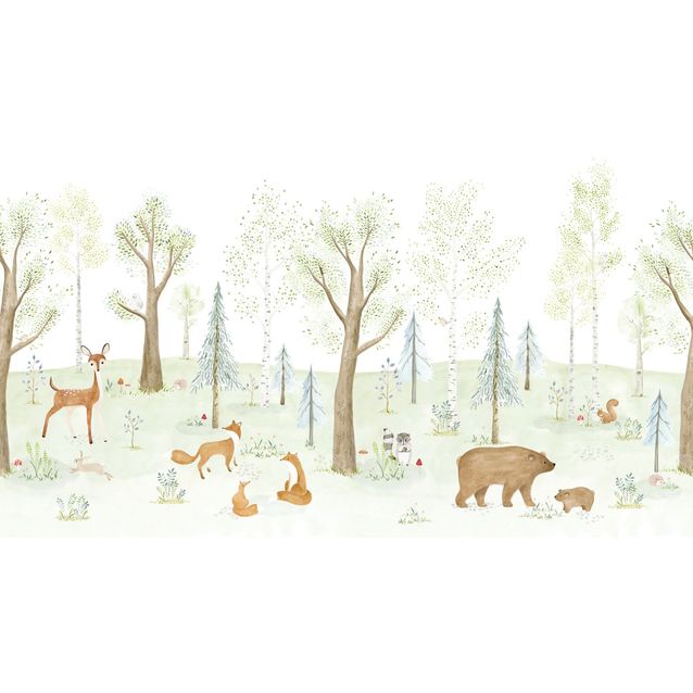 Kuvatapetti Casadeco The Enchanted Forest Full S Vert Foret 400x250cm (88547610)