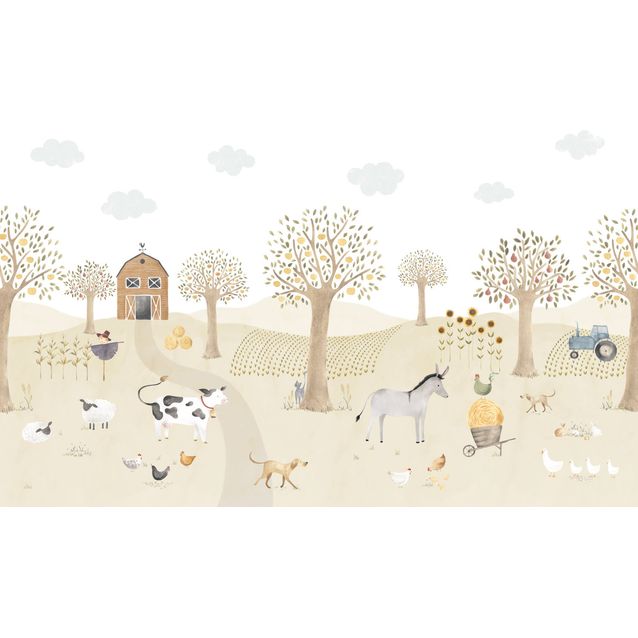Kuvatapetti Casadeco The Farm Adventures Full S Naturel 400x250cm (88567710)