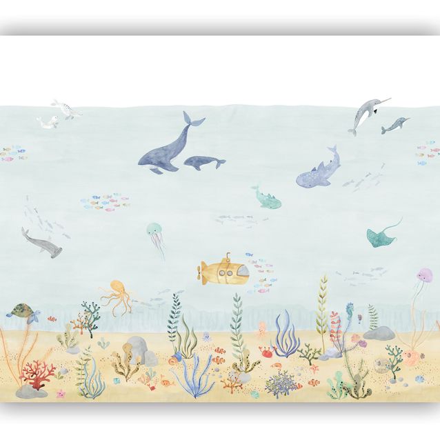 Kuvatapetti Casadeco Exploration Under The Sea Bleu S 300x250cm (200706207)