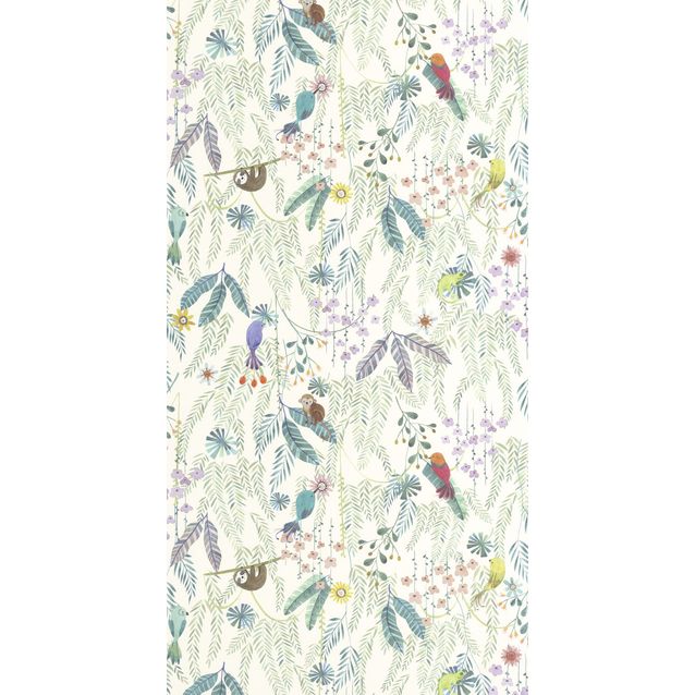 Tapetti Casadeco Tropical Forest Multico Fond Blanc (200757447)