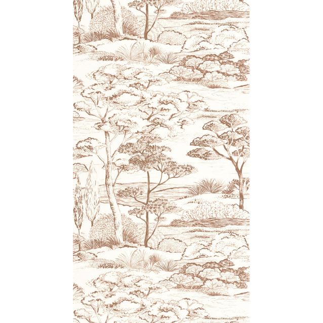 Tapetti Casadeco Littoral, non-woven, vinyylipinta, Terracotta (200938242)