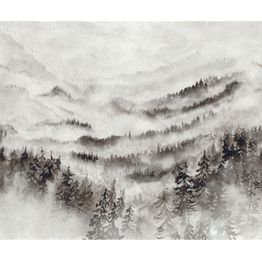 Kuvatapetti Casadeco Morning Mist Gris Brume, eri kokoja