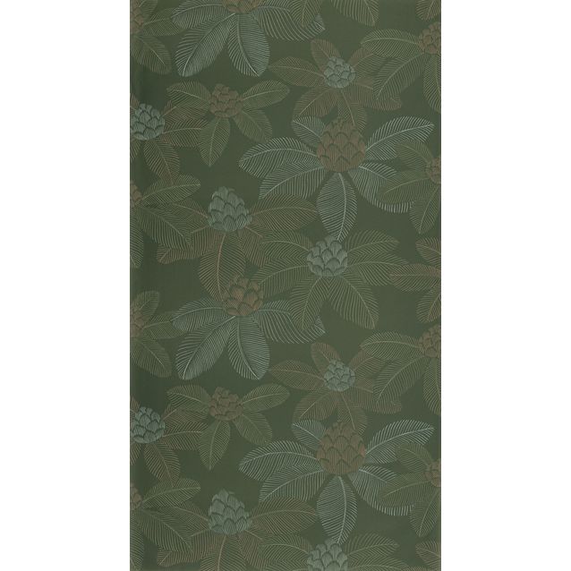 Tapetti Caselio Lotus, non-woven, vinyylipinta, Vert Anglais 0.53x10m (106657290)