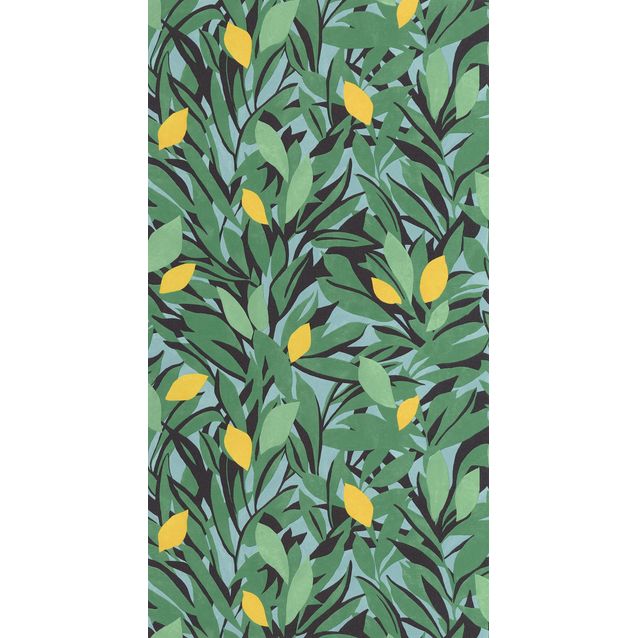 Tapetti Caselio Cassis, non-woven, vinyylipinta, Vert Feuille Jaune (105457720)