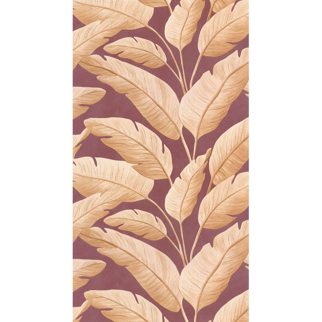 Tapetti Caselio Tropicalia, non-woven, vinyylipinta, Prune (106545056)