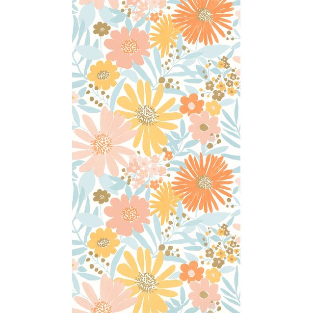 Tapetti Caselio Marguerite Blanc Jaune Bleu (104430221)