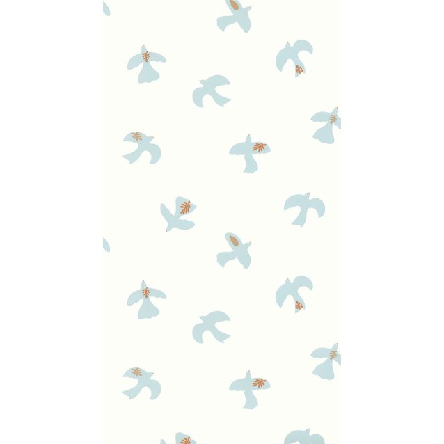 Tapetti Caselio Colombe Blanc Bleu Ciel (104500678)
