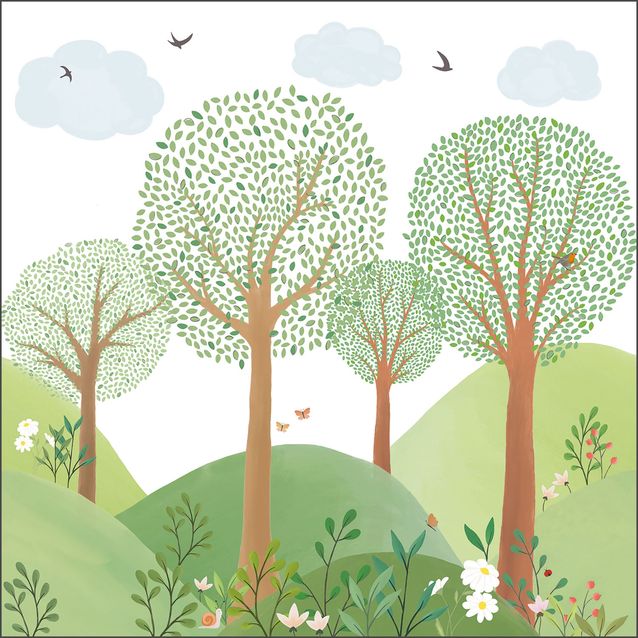 Kuvatapetti Caselio Le Monde De La Foret Vert S 250x250cm (105803206)