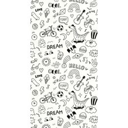 Tapetti Caselio A Vos Crayons, non-woven, vinyylipinta, Noir 0.53x6.5m (105829090)