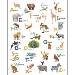 Kuvatapetti Caselio Let's Learn The Alphabet Multicouleurs, eri kokoja