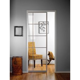 Liukuovi seinän sisään Stella Pocket Door M8 ristikko 825x2040mm alumiini