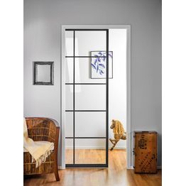 Liukuovi seinän sisään Stella Pocket Door M7 ristikko 725x2040mm musta